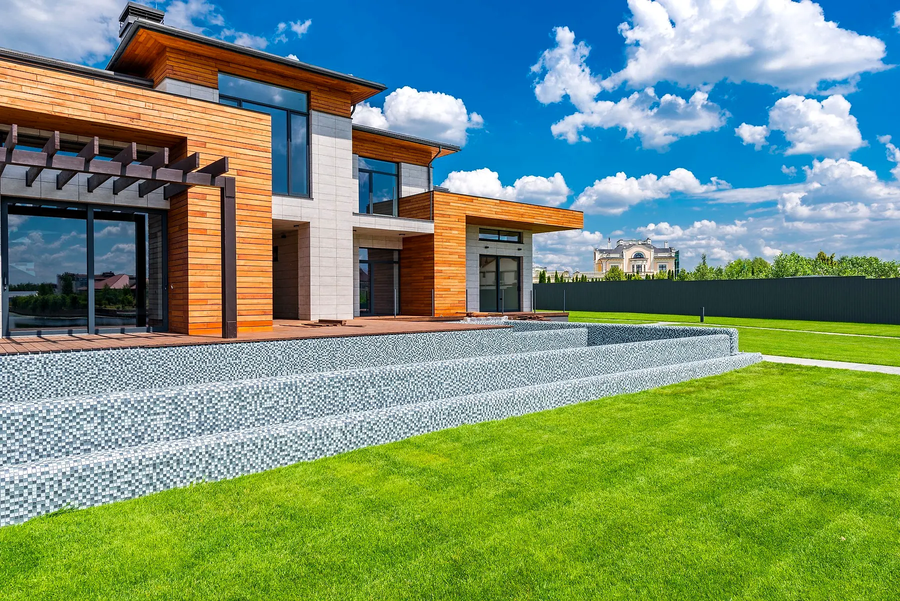 A finished modern home
