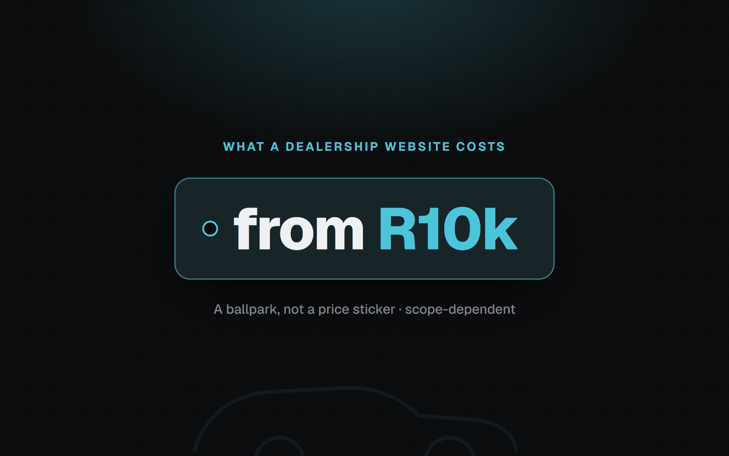 What a car dealership website costs