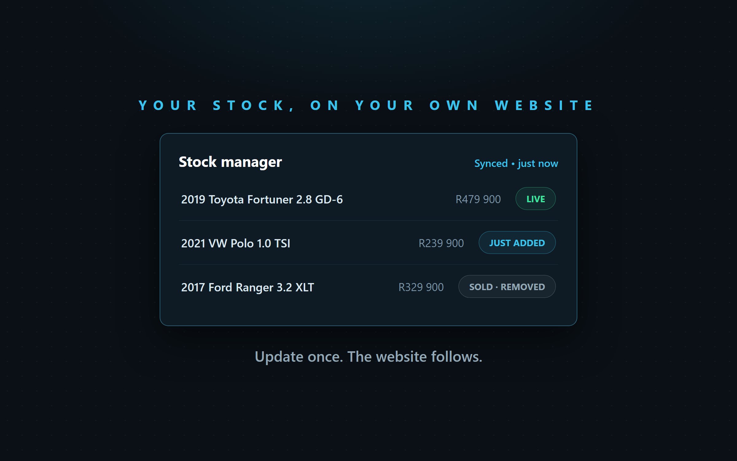 How to manage your car stock on your own website