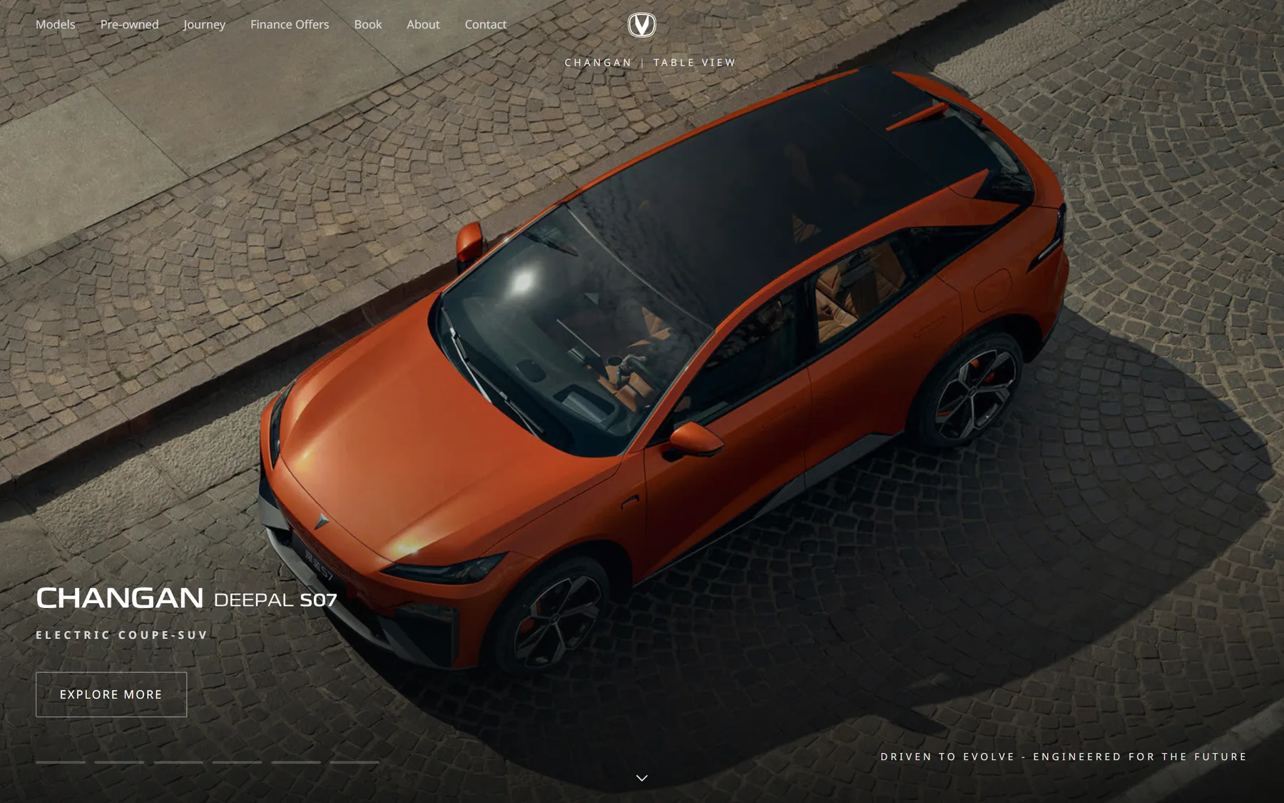 The Changan dealership website