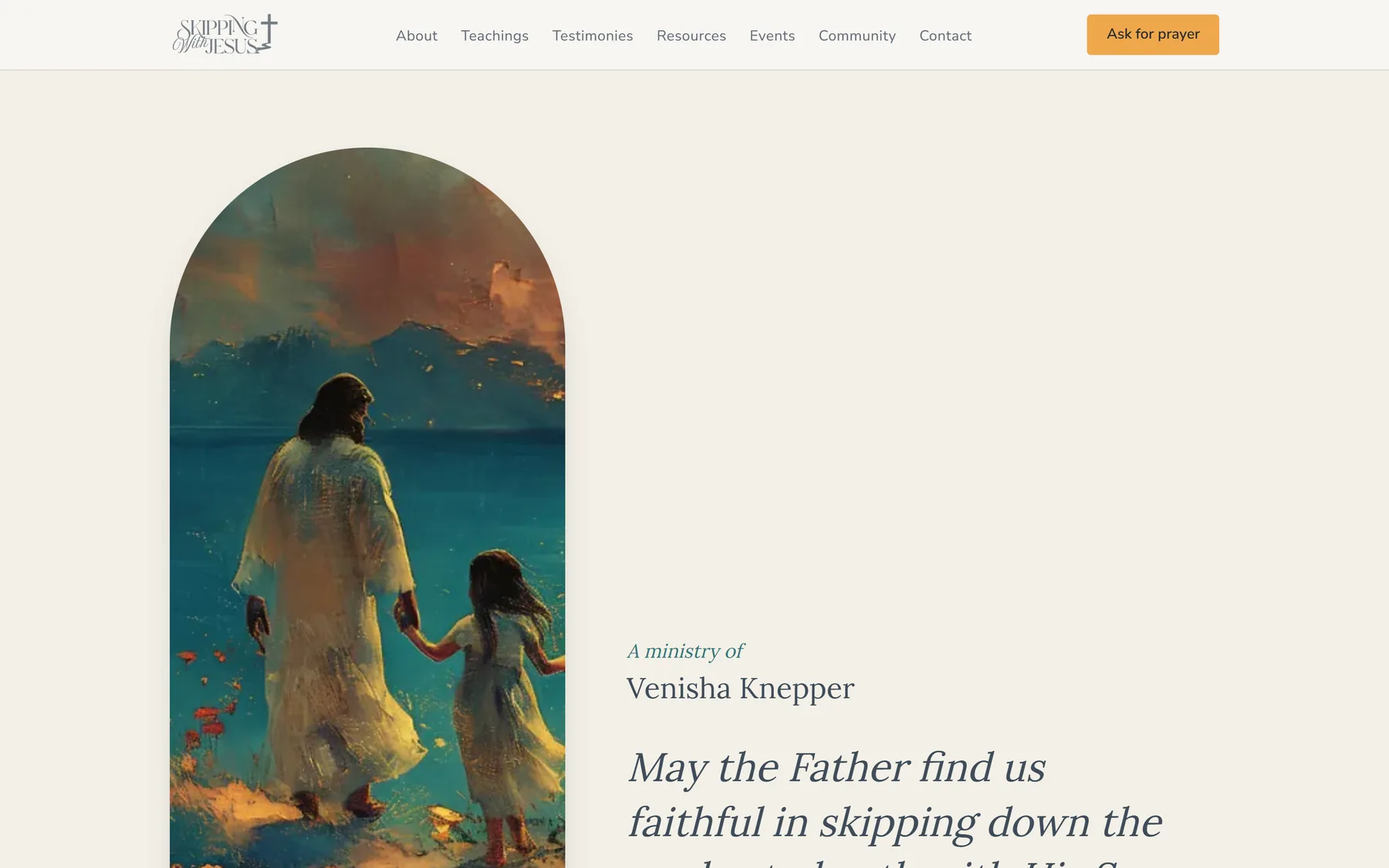 The Skipping With Jesus website